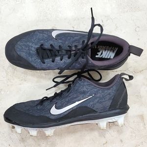 Nike Hyperdiamond cleats women's size 12 black gray Lunarlon